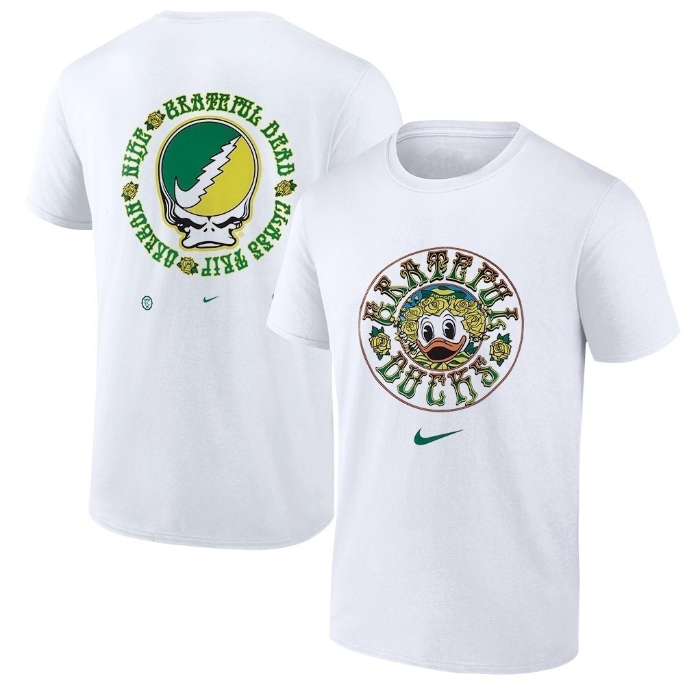 Grateful Dead X Oregon Ducks Class Trip Oregon Logo Shirt 2 Sided